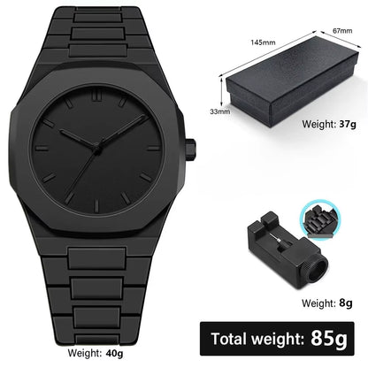Minimalist Design Quartz Watch for Men Casual Lightweight Plastic Strap Waterproof Sports Business Watches Man Creative Clock